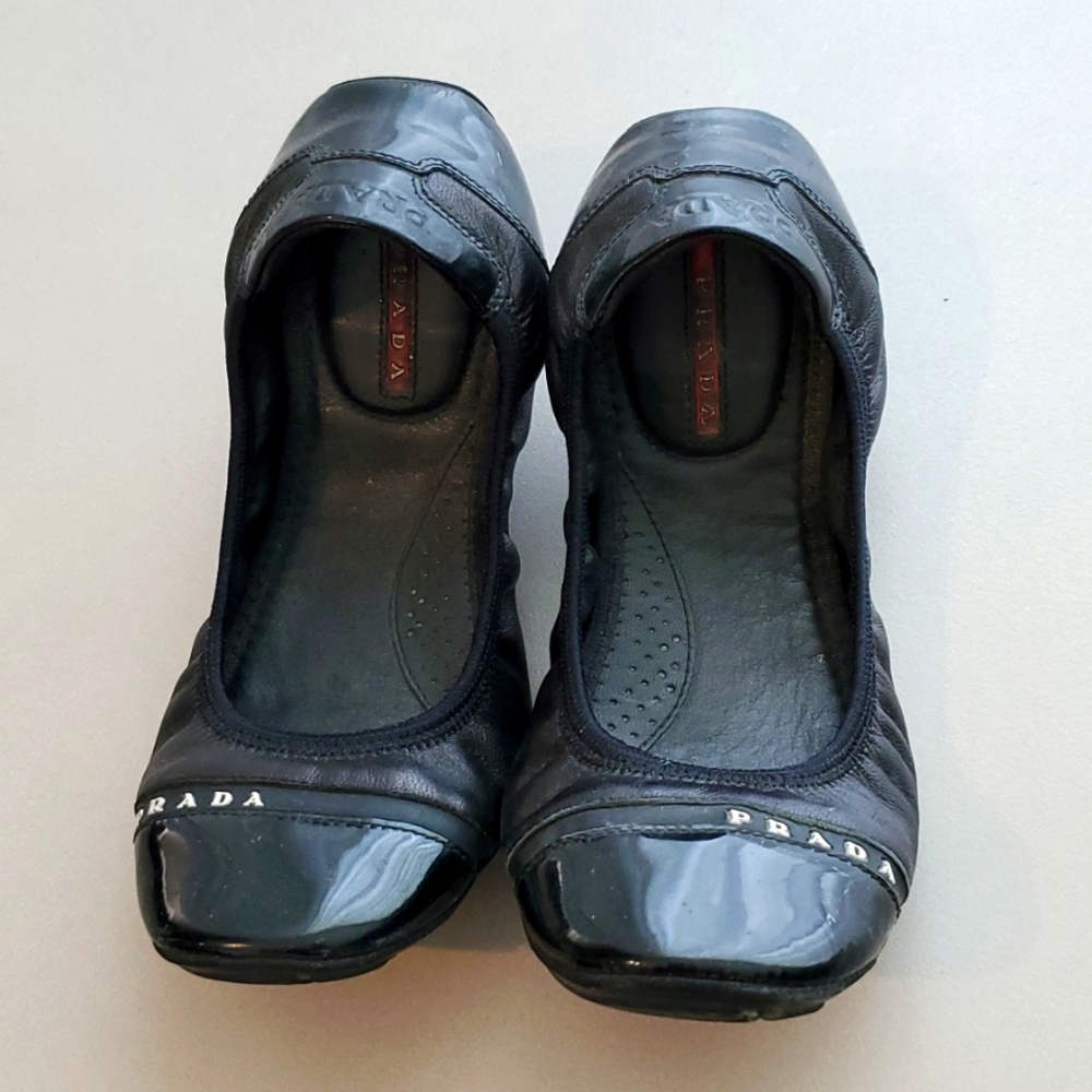 Prada Soft Leather Ballet Flats